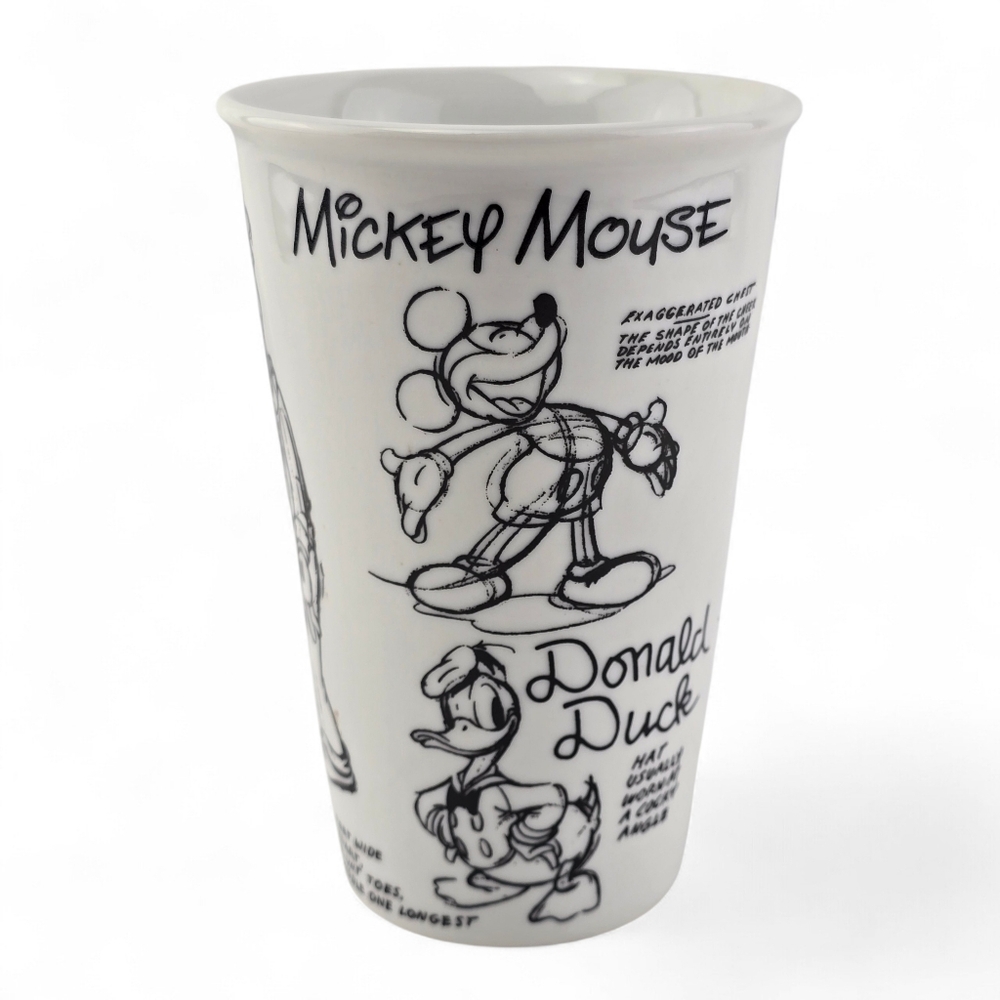 Disney Mickey Mouse & Friends Sketch Model Sheet Large Coffee Mug White